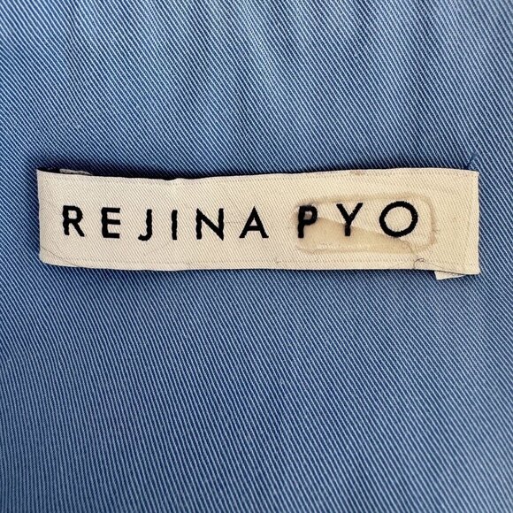 Rejina Pyo Astrid Trench Cornflower Blue Double Breast Sleeveless Midi Dress - Picture 7 of 14